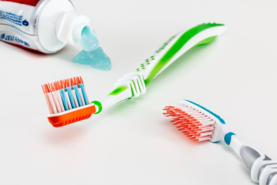 dental care - toothbrush and toothpaste - healthy oral habits